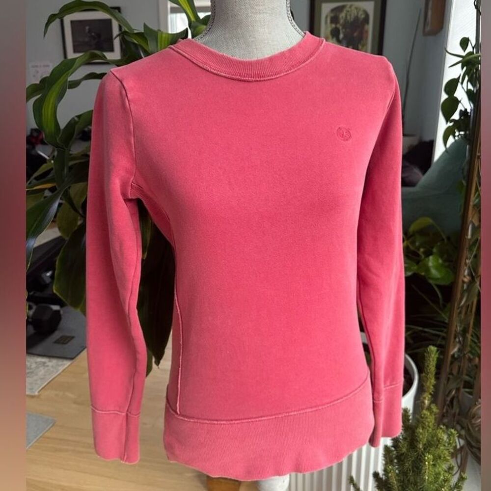 Converse One Star Red Cotton Boat Neck Sweater Pullover Shirt Top size S